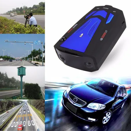 V7 16 LED display bil anti radar laser detektor hastighet röst varning varning varning