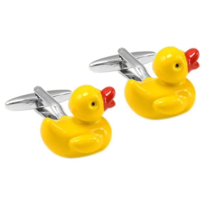 Yellow duck cufflinks