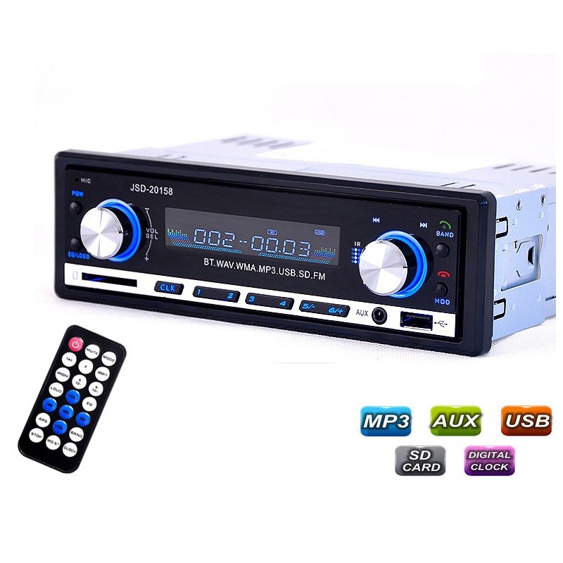 Samochodowe Bluetooth Audio Radio - Odtwarzacz MP3 USB 4 * 60W