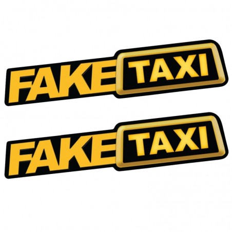 Fake Taxi - autocolante de carro reflexivo - decalque 2 peças