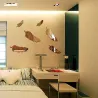 Pegatinas de pared3D plumas espejo pared pegatinas papel pintado