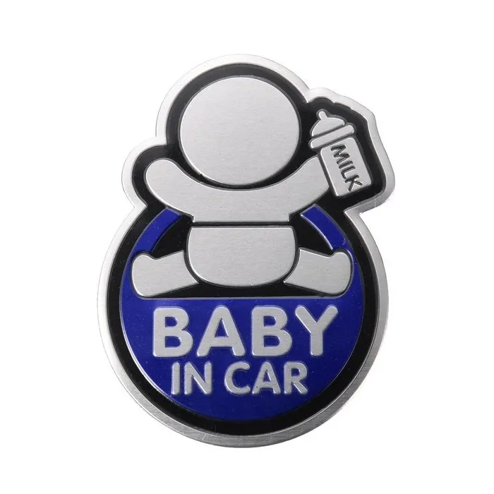 BABY IN CAR odblaskowa 3D naklejka samochodowa wodoodpornaNaklejki