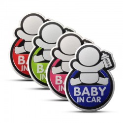 BABY IN CAR sticker para coche 3D
