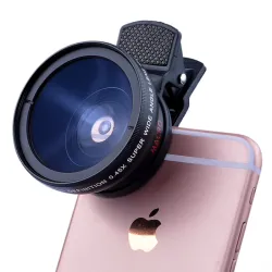 iPhone 6 Plus 5S 4S Samsung S6 S5 Nota 4 HD super largo ângulo super macro câmera lente kit