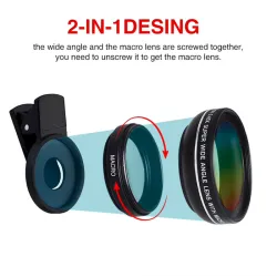 iPhone 6 Plus 5S 4S Samsung S6 S5 Hinweis 4 HD Super Weitwinkel Super Makro Kamera Objektiv Kit