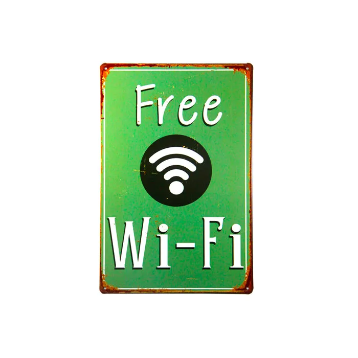Vintage metal sign poster Gratis Wifi