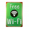 Segnale in metallo vintage Wifi gratis