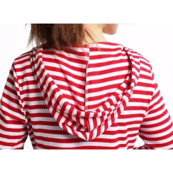 Striped hooded dress with pocketsDresses