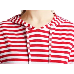 Striped hooded dress with pocketsDresses