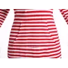Robe à capuche rayée avec poches