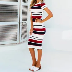 VestidosDesnuda slim lápiz vestido midi