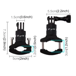 Gopro Hero 5 SJ6000 Xiaomi Yi2 support de support rotatif pour guidon
