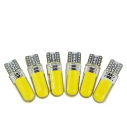 T10 W5W LED COB kevyt silikoni auton signaali lamppu 12V 194 501 lamppu 10 pc