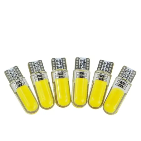 T10 W5W LED COB ljus silikon bil signal lampa 12V 194 501 lampa 10 st