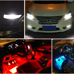 T10 W5W LED COB ljus silikon bil signal lampa 12V 194 501 lampa 10 st
