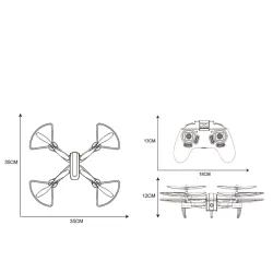 HR SH7 WIFI FPV 1080P HD-kamera Altitude Hold RC Drone Quadcopter RTF