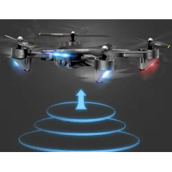 DronesDM107 WIFI FPV Dual 2MP Cámara Optical Flow Altitude Hold Foldable RC Drone Quadcopter
