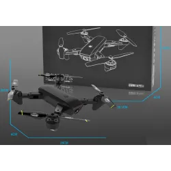 DronesDM107 WIFI FPV Dual 2MP Cámara Optical Flow Altitude Hold Foldable RC Drone Quadcopter