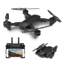 DronesDM107 WIFI FPV Dual 2MP Cámara Optical Flow Altitude Hold Foldable RC Drone Quadcopter