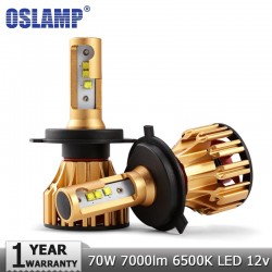 Oslamp H4 H7 H11 9005 9006 SMD LED arwki Reflektorw Chipy LM 70 W 6500 K Led Auto Samochd Reflek