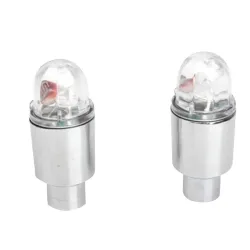 Partes de ruedaBicicleta de coche LED neón azul strobe válvula caps 2 pcs