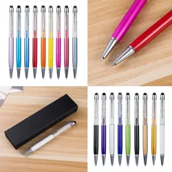 Metallic crystal pen diamantboll penna