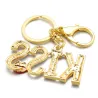 Kiss letters - crystal keychain