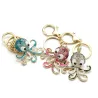 Crystal octopus keychain - keyring