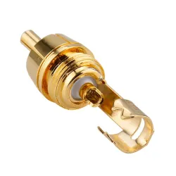 Gold plated RCA manliga plug adapter video & audio tråd anslutning 2 phs