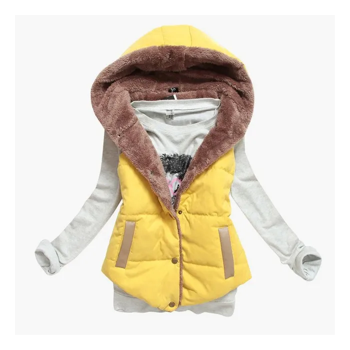 ChaquetasChaqueta tibia de diseño delgado con capucha algodón enano