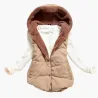 Giubbotto caldo slim-design con cappuccio in cotone bodywarmer