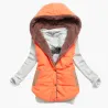 Slim-Design warme Jacke Kapuze Weste Bodywarmer Baumwolle