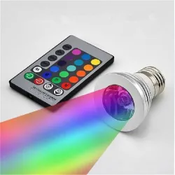 E14 - E27 RGB LED 3W lampadina variabile colore con telecomando