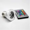 E14 - E27 RGB LED 3W lampadina variabile colore con telecomando