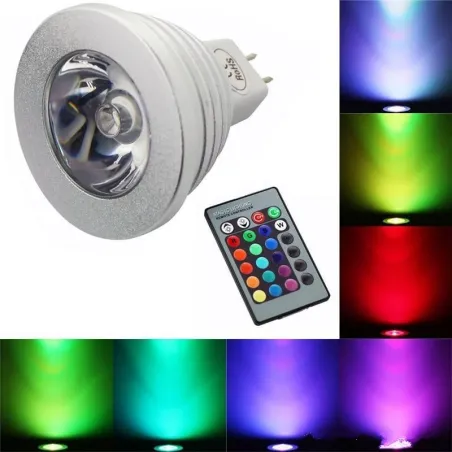 E14 - E27 RGB LED 3W Farbwechsellampe mit Fernbedienung