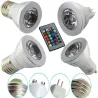 E14 - E27 RGB LED 3W couleur lampe modifiable avec télécommande