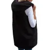 Fur vest - hooded body warmer - jacketJackets