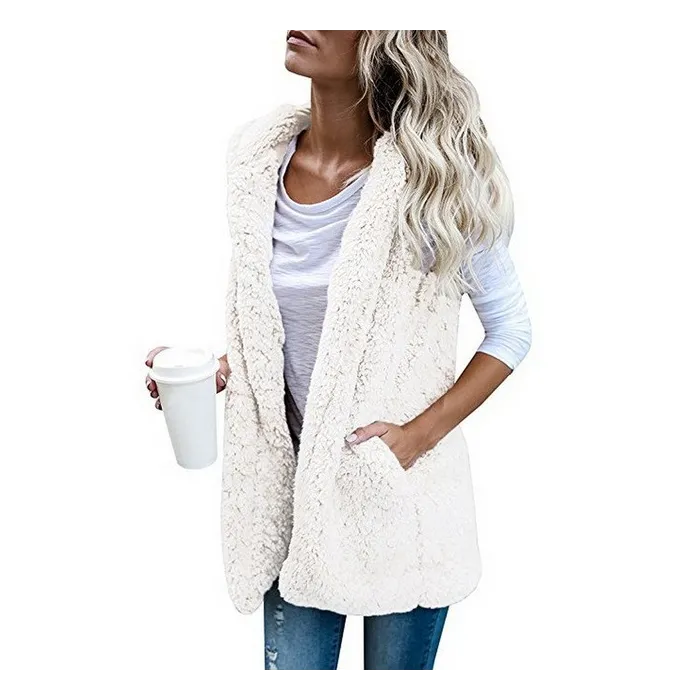 Fur vest - hooded body warmer - jacketJackets