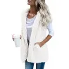 Fur vest - hooded body warmer - jacketJackets