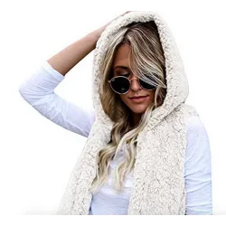 Fur vest - hooded body warmer - jacketJackets