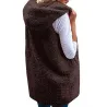 Fur vest - hooded body warmer - jacket
