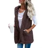 Fur vest - hooded body warmer - jacket