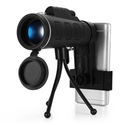 40 x 60 BAK4 HD mini telescópio monocular com bússola