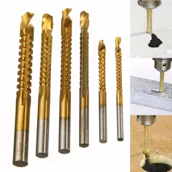 HSS 3 - 8mm wiertła tytanowe 6 sztBity i wiertła