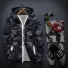 Camouflage veste capuche brise-vent unisexe