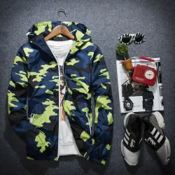 ChaquetasCamuflaje chaqueta capucha rompevientos unisex