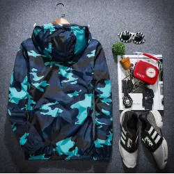 ChaquetasCamuflaje chaqueta capucha rompevientos unisex