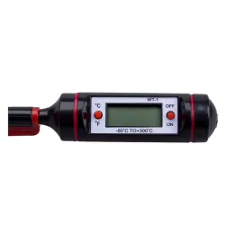 Digital food thermometer - stainless steel - for baking - cooking - meatBakeware
