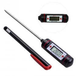 Termometro digitale alimentare - acciaio inox - per la cottura - carne