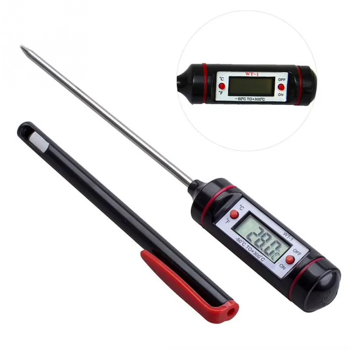 Digital mattermometer - rostfritt stål - för bakning - matlagning - kött